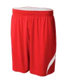 A4 Apparel N5364 Adult Performance Doubl/Double Re SCARLET/ WHITE