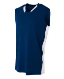 A4 Apparel NB2377 Youth Polyester Backcourt Basket Navy/White