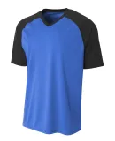 A4 Apparel NB3373 Youth Polyester V-Neck Strike Je ROYAL/ BLACK