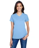 A4 Apparel NW3381 Ladies' Topflight Heather V-Neck LIGHT BLUE