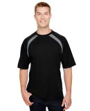 A4 Apparel N3001 Men's Spartan Short Sleeve Color  BLACK/ GRAPHITE