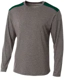 A4 Apparel N3101 Men's Tourney Heather Color Block Heather/Forest