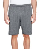 A4 Apparel N5005 Men's Color Block Pocketed  Short HEATHER/ NAVY