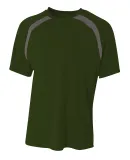 A4 Apparel NB3001 Boy's Spartan Short Sleeve Color FOREST/ GRAPHITE