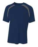 A4 Apparel NB3001 Boy's Spartan Short Sleeve Color NAVY/ GRAPHITE