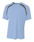 A4 Apparel NB3001 Boy's Spartan Short Sleeve Color LT BLUE/ GRAPHIT