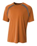 A4 Apparel NB3001 Boy's Spartan Short Sleeve Color ORANGE/ GRAPHITE