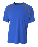 A4 Apparel NB3001 Boy's Spartan Short Sleeve Color ROYAL/ GRAPHITE