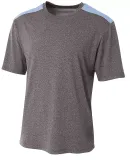 A4 Apparel NB3100 Boy's Tourney Heather Color Bloc Heather/Lt Blue