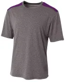 A4 Apparel NB3100 Boy's Tourney Heather Color Bloc Heather/Purple