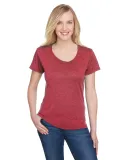 A4 Apparel NW3010 Ladies' Tonal Space-Dye T-Shirt RED