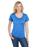 A4 Apparel NW3010 Ladies' Tonal Space-Dye T-Shirt LIGHT BLUE