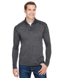 A4 Apparel N4010 Men's Tonal Space-Dye Quarter-Zip CHARCOAL