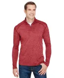 A4 Apparel N4010 Men's Tonal Space-Dye Quarter-Zip RED