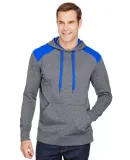 A4 Apparel N4093 Men's Tourney Color Block Tech Fl Heather/Royal