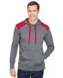A4 Apparel N4093 Men's Tourney Color Block Tech Fl Heather/Scarlet