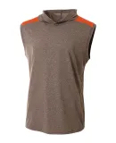 A4 Apparel N3031 Men's Tourney-Layering Sleeveless HEATHER/ ORANGE