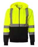 ML Kishigo JS102-103 Hi-Vis Hooded Full-Zip Sweats Lime