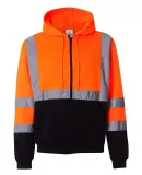 ML Kishigo JS102-103 Hi-Vis Hooded Full-Zip Sweats Orange