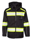 ML Kishigo B300 Enhanced Visibility Premium Jacket Black/ Lime