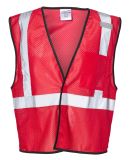ML Kishigo B120-B127 Enhanced Visibility Mesh Vest in Red - b122
