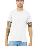 Bella Canvas 3413 Unisex Howard Tri-blend Wholesal in Solid wht trblnd