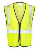 ML Kishigo 1547-1548 Class 2 Zipper Mesh Economy V in Lime