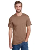 Hanes W110 Workwear Short Sleeve Pocket T-Shirt in Army brown