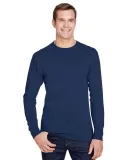 Hanes W120 Workwear Long Sleeve Pocket T-Shirt Navy