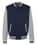 Champion Clothing CO100 Unisex Bomber Jacket Navy/ Oxford Grey