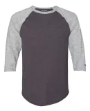 Champion Clothing CP75 Premium Fashion Baseball T- Charcoal Heather/ Oxford Grey