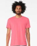 Bella + Canvas 3001CVC Unisex Short Sleeve Heather in Neon pink