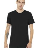 Bella Canvas 3001CVC Blended Heather Jersey T-Shir in Solid black blend