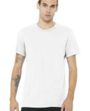 Bella Canvas 3001CVC Blended Heather Jersey T-Shir in Solid white blend