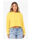 Bella + Canvas 7503 Women's Cropped Crew Fleece YELLOW