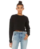 Bella + Canvas 7503 Women's Cropped Crew Fleece BLACK