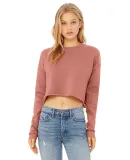 Bella + Canvas 7503 Women's Cropped Crew Fleece MAUVE