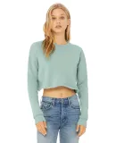 Bella + Canvas 7503 Women's Cropped Crew Fleece DUSTY BLUE