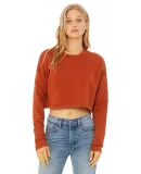 Bella + Canvas 7503 Women's Cropped Crew Fleece BRICK