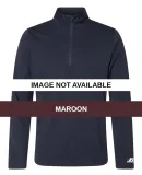 Russel Athletic QZ7EAM Striated Quarter-Zip Pullov Maroon