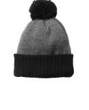 New Era NE904   Colorblock Cuffed Beanie Black/Hth Grey