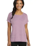Ogio LOG800 OGIO  Ladies Luuma Cuffed Short Sleeve Lilac Hthr