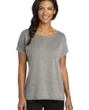 Ogio LOG800 OGIO  Ladies Luuma Cuffed Short Sleeve Petrol Gry Hth