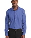 Red House RH390   Slim Fit Nailhead Non-Iron Shirt Medit Blue