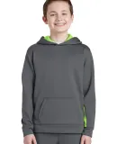 Sport Tek YST235 Sport-Tek Youth Sport-Wick Fleece Dk Smk Gry/Lim