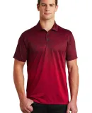 Sport Tek ST671 Sport-Tek  Ombre Heather Polo Deep Red/Black