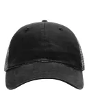 Richardson Hats 111 Garment-Washed Trucker Cap in Black