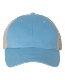 Richardson Hats 111 Garment-Washed Trucker Cap in Columbia blue/ khaki