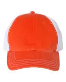 Richardson Hats 111 Garment-Washed Trucker Cap in Orange/ white