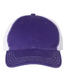 Richardson Hats 111 Garment-Washed Trucker Cap in Purple/ white